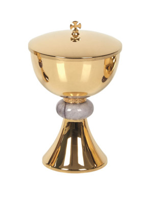 Ciborium mit Nodus aus Alabaster