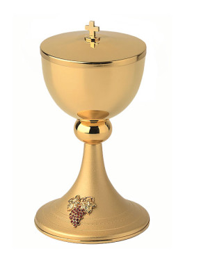 Ciborium mit Traubendekor aus Swarovski-Steinen